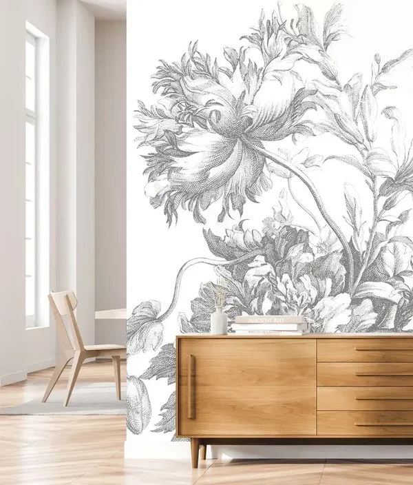 KEK Premium Wallpaper Engraved Flowers