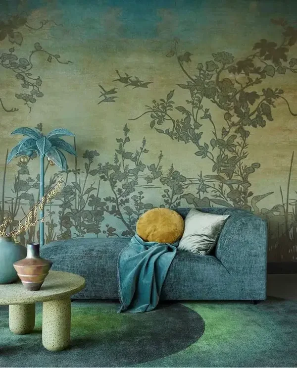 Eijffinger Emerald Wallpower Cranes at Dawn 333471