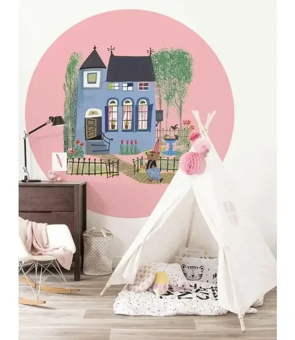KEK Kids 2021 Behangcirkel Bear with Blue House CK-017