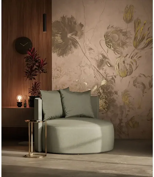 KEK Frans Uyterlinde Fresco Flowers High Gloss Gold Nude