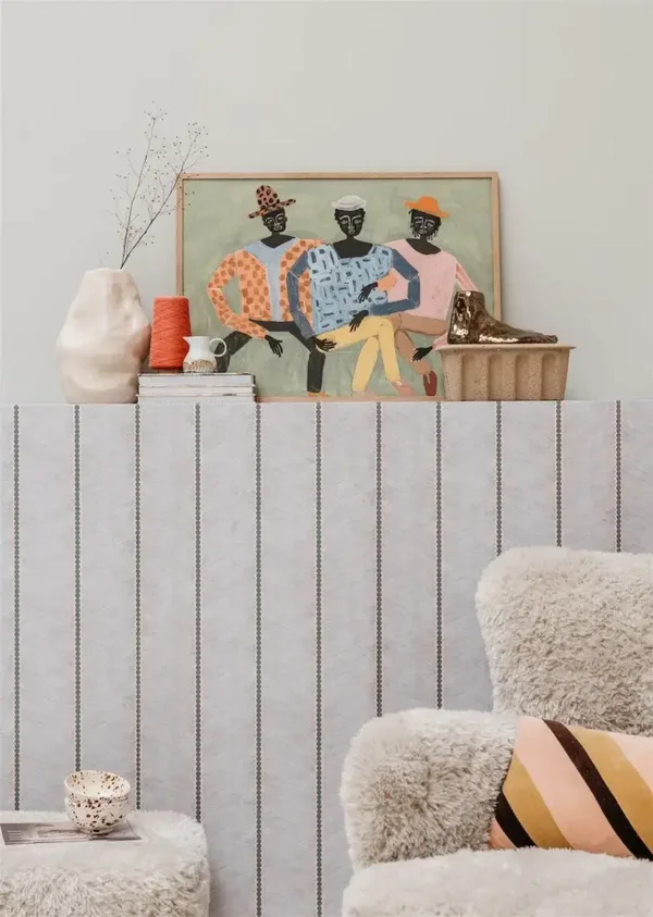 BIBELOTTE Chevron Denimblauw