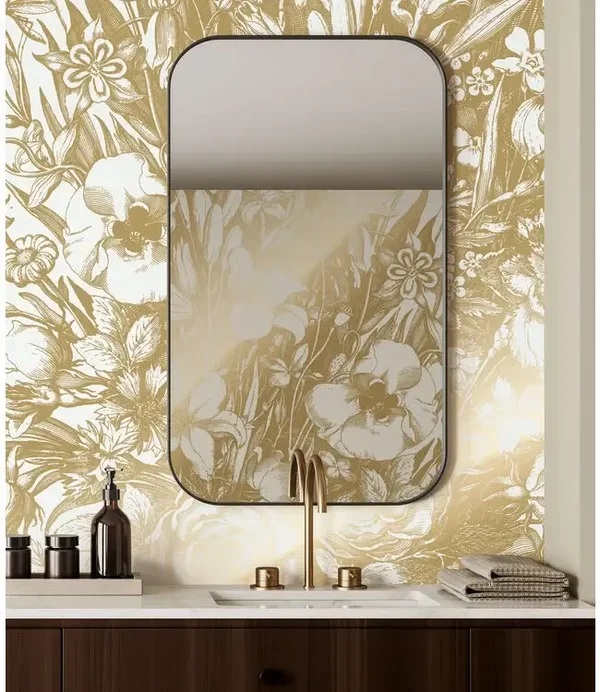 KEK Gold Silver Copper Engraved Flowers