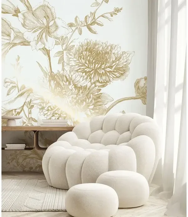 KEK Gold Silver Copper Engraved Flowers