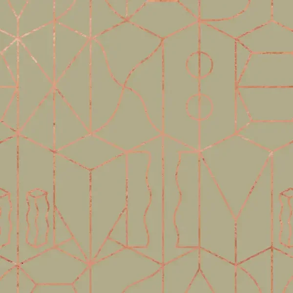 NLXL Suzan Hijink Copper Foil Green Never Ending SUZ-16