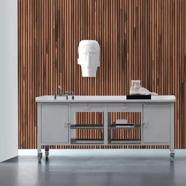 NLXL Piet Hein Eek Timber Strips Teak on Black TIM-01