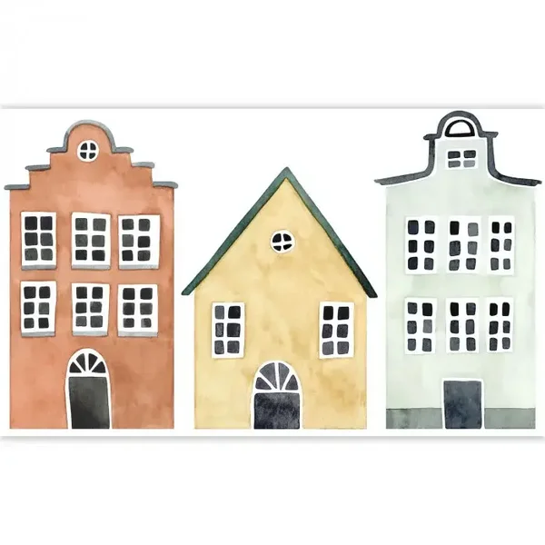 Casadeco Once Upon A Time 2 Sticker Little Houses OUTD 20090 8720