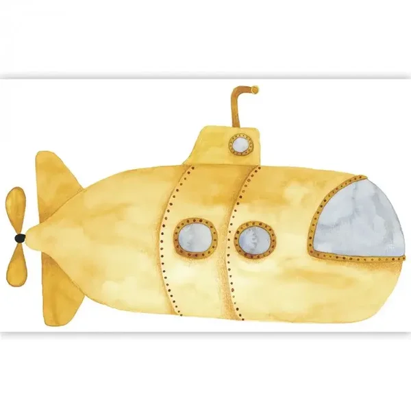 Casadeco Once Upon A Time 2 Sticker Yellow Submarine OUTD 20099 23 23