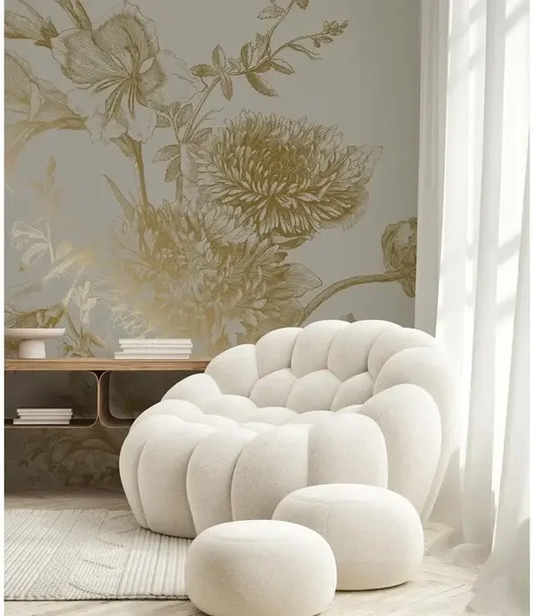 KEK Gold Silver Copper Engraved Flowers