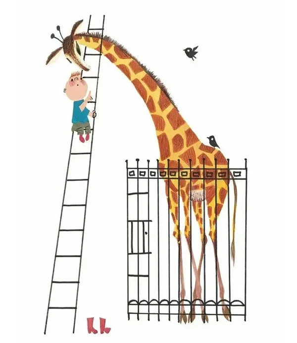 KEK Fiep Westendorp Behangpaneel Giant Giraffe