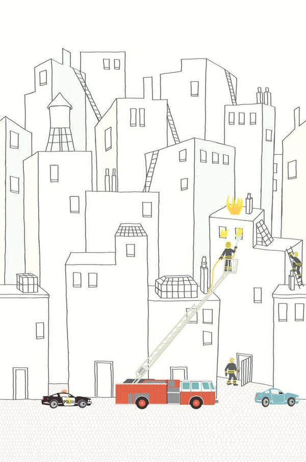 Eijffinger Wallpower Junior 364173 Firemen in the City