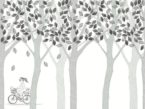 Eijffinger Wallpower Junior 364197 Bike, Leaf, Tree
