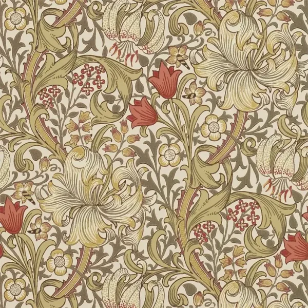 Morris & Co Morris Archive Wallpapers Golden Lily 210400