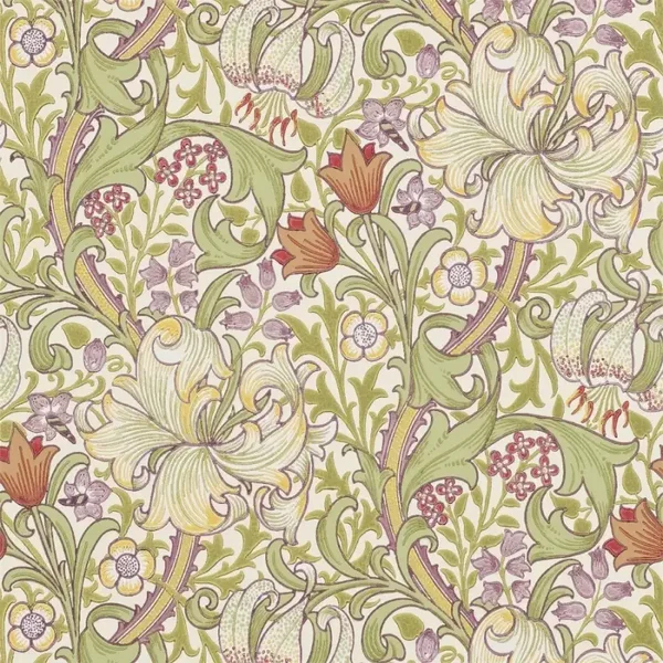 Morris & Co Morris Archive Wallpapers Golden Lily 210399