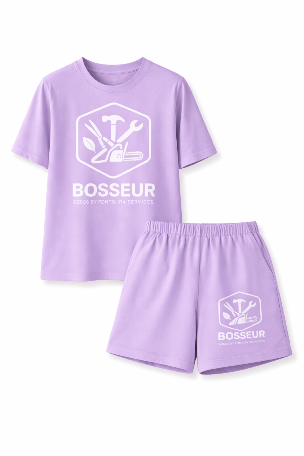 Ensemble Cocooning BOSSEUR Femme – T-shirt & Short 100% Coton