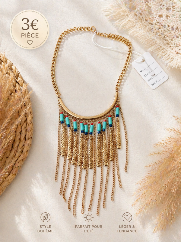 COLLIER BOHÈME DORÉ ✨