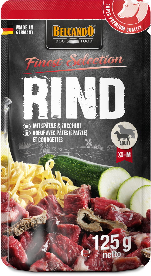Belcando Rind mit Spätzle & Zucchini 125g Hundenassfutter
