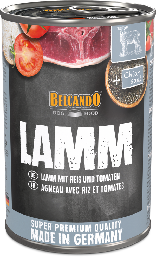 Belcando Lamm mit Reis und Tomaten 400g Hundenassfutter