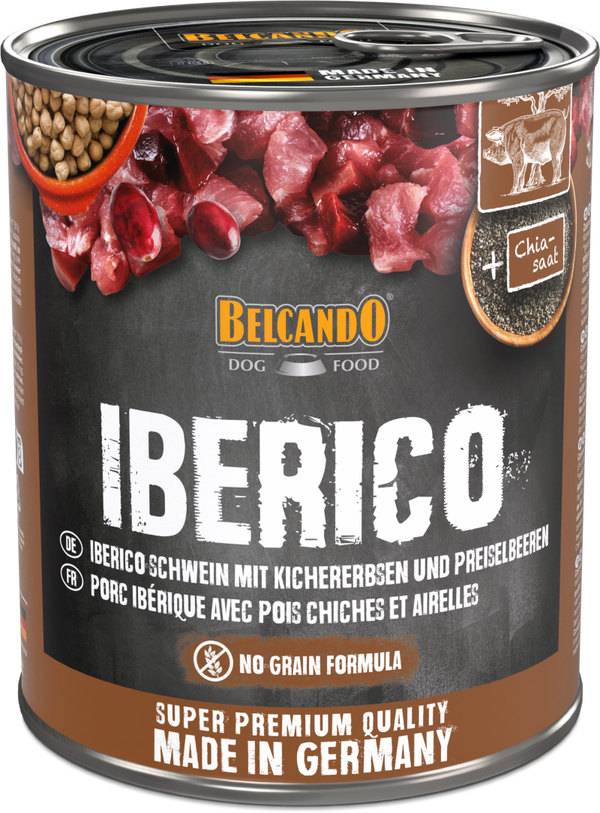 Belcando Iberico Schwein mit Kichererbsen und Preiselbeeren 800g Hundenassutter