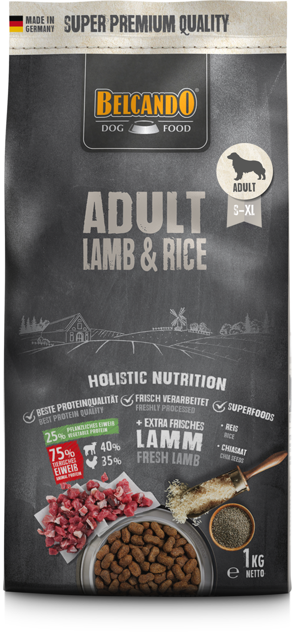 Belcando Adult Lamb & Rice 1kg Hundefutter