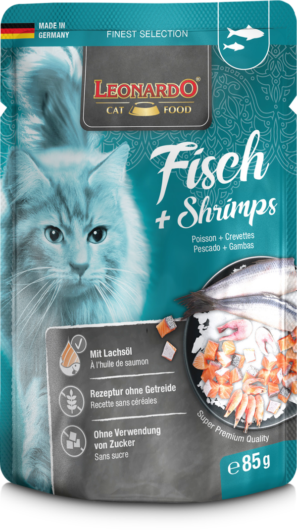Leonardo Finest Selection Fisch + Shrimps 85g Katzennassfutter