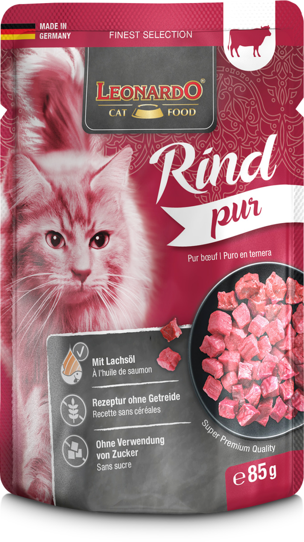 Leonardo Finest Selection Rind pur 85g Katzennassfutter