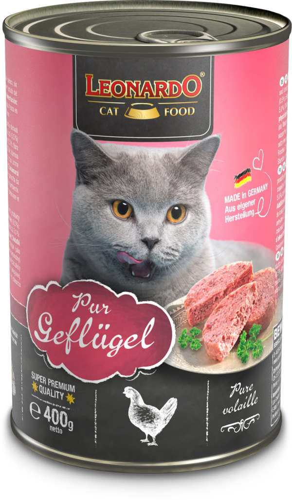 Leonardo Quality Selection Geflügel pur 400g Katzennassfutter