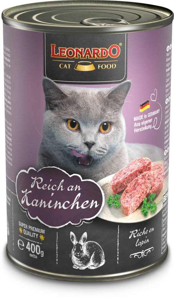 Leonardo Quality Selection Reich an Kaninchen 400g Katzennassfutter