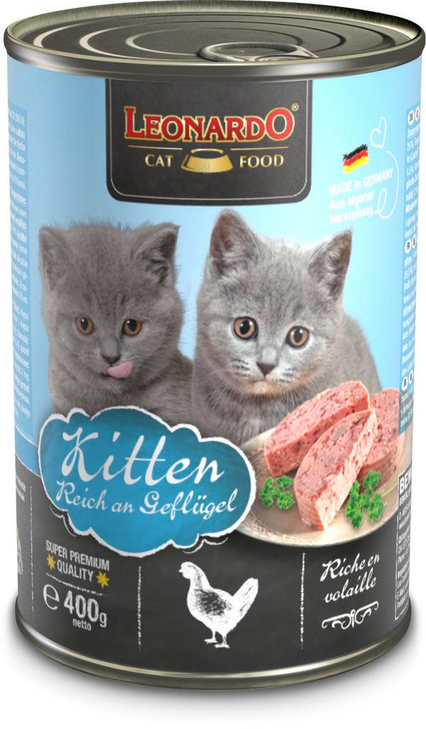 Leonardo Quality Selection Kitten Reich an Geflügel 400g Katzennassfutter