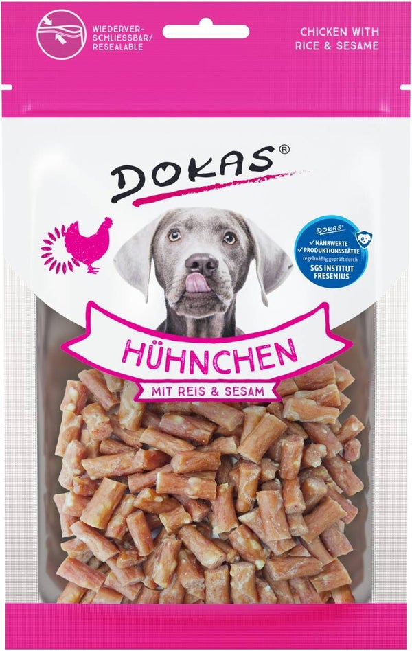 Dokas Hühnchen mit Reis & Sesam 70 g Hundeleckerli