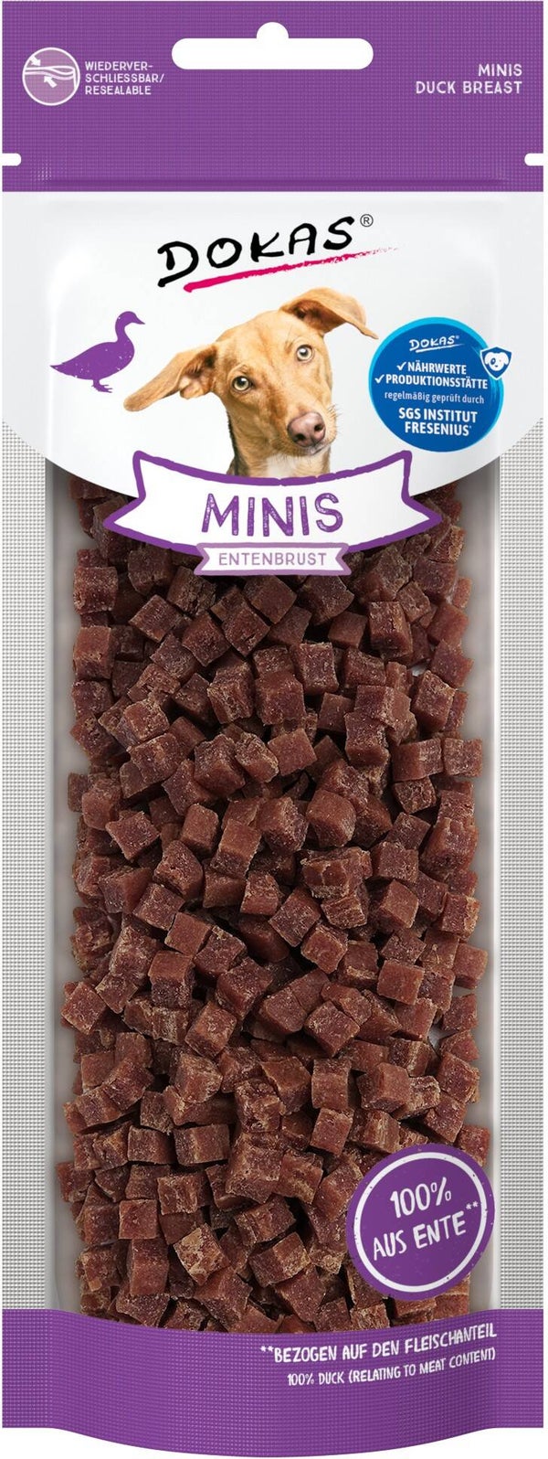 Dokas Minis mit Entenbrust 70 g Hundeleckerli