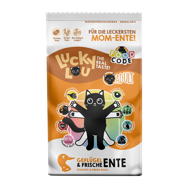 Lucky Lou® Food Code Lifestage Adult Geflügel & Ente 1,7 kg Katzenfutter