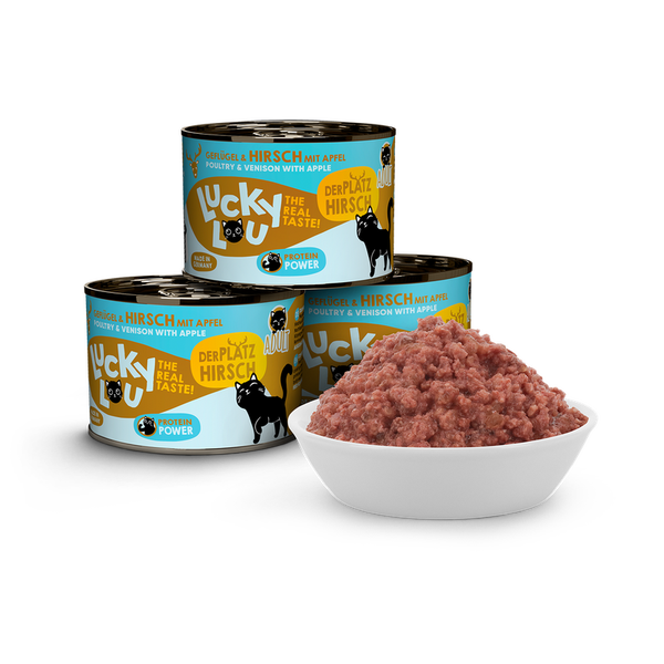 Lucky Lou® Lifestage Adult Geflügel & Hirsch 200g Katzennassfutter
