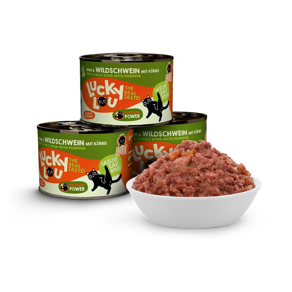 Lucky Lou® Lifestage Adult Rind & Wildschwein 200g Katzennassfutter