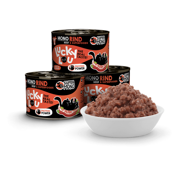 Lucky Lou® SuperMono Rind 200g Katzennassfutter