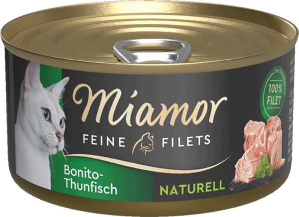 Miamor Feine Filets naturell Bonito Thunfisch   |  Dose   |  80g Katzennassfutter