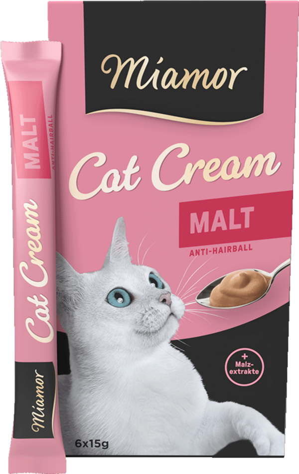 Miamor Cat Snack (Cream) Malt-Cream   |  Schachtel   |  6x15g Katzenleckerli