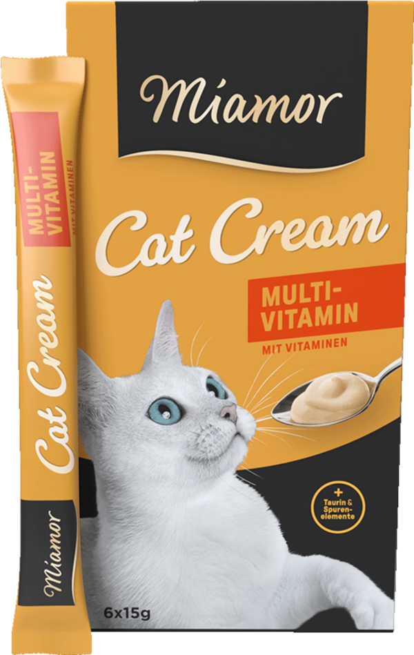 Miamor Cat Snack (Cream) Multi-Vitamin-Cream   |  Schachtel   |  6x15g Katzenleckerli