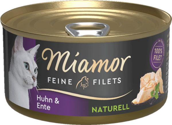 Miamor Feine Filets naturell Huhn & Ente   |  Dose   |  80g Katzennassfutter