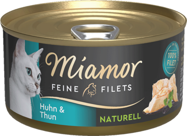 Miamor Feine Filets naturell Huhn & Thun   |  Dose   |  80g Katzennassfutter