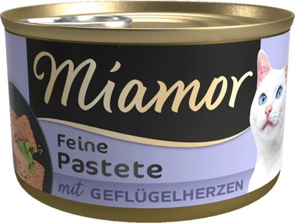Miamor Pastete Geflügelherzen   |  Dose   |  85g Katzennassfutter