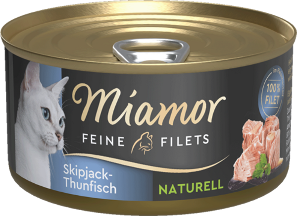 Miamor Feine Filets naturell Skipjack-Thunfisch   |  Dose   |  80g Katzennassfutter