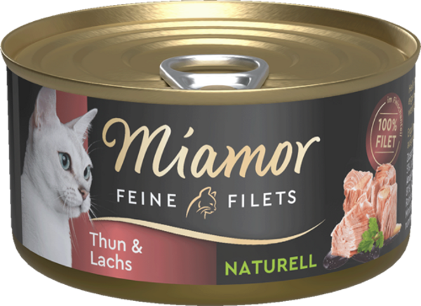 Miamor Feine Filets naturell Thun & Lachs   |  Dose   |  80g Katzennassfutter