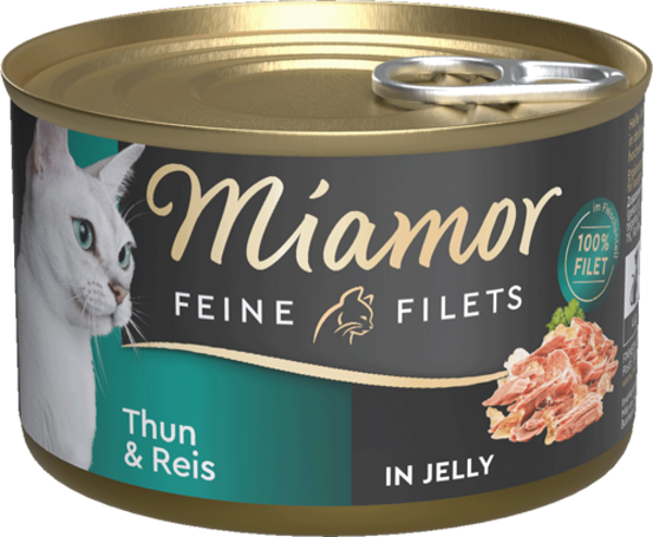 Miamor Feine Filets in Jelly Thun & Reis   |  Dose   |  100g Katzennassfutter