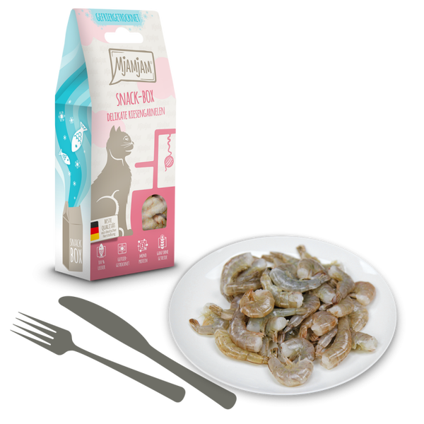 MjAMjAM - Snackbox - delikate Riesengarnelen 25g Katzenleckerli