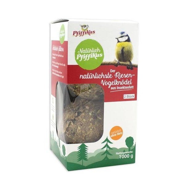 Natürlich Pfiffikus Riesen-Vogelknödel 2 Stück 1000g Wildvogel