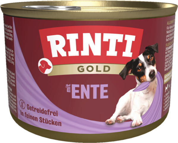 Rinti Gold Ente   |  Dose   |  185g Hundenassfutter