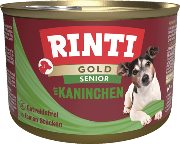 Rinti Gold Senior - Kaninchen   |  Dose   |  185g Hundenassfutter
