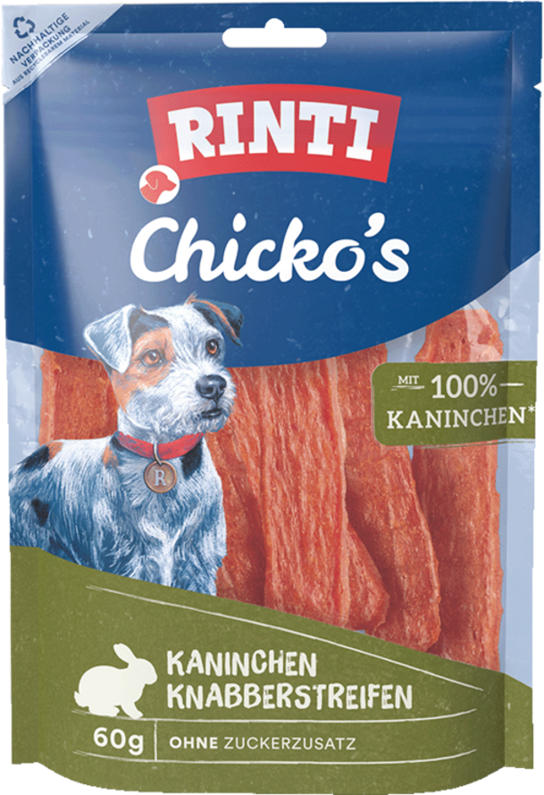 Rinti Chicko Kaninchen   |  Beutel   |  60g Hundeleckerli