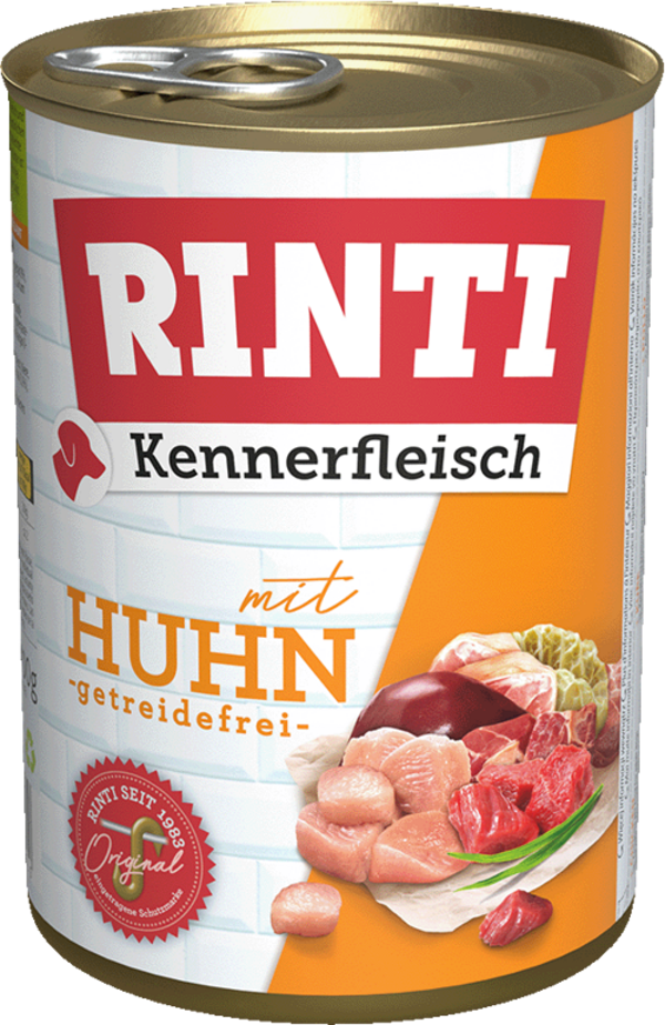 Rinti Kennerfleisch Huhn   |  Dose   |  400g Hundenassfutter
