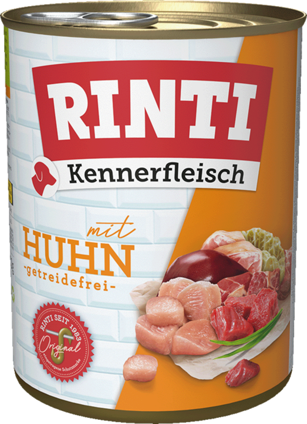 Rinti Kennerfleisch Huhn   |  Dose   |  800g Hundenassfutter
